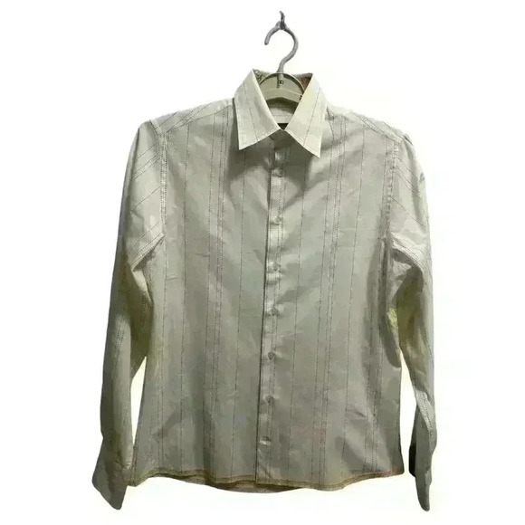 GEORG ROTH- White Long Sleeve Buttoned Shirt/froral Print Contrast Cuff/Collar S - Picture 3 of 6